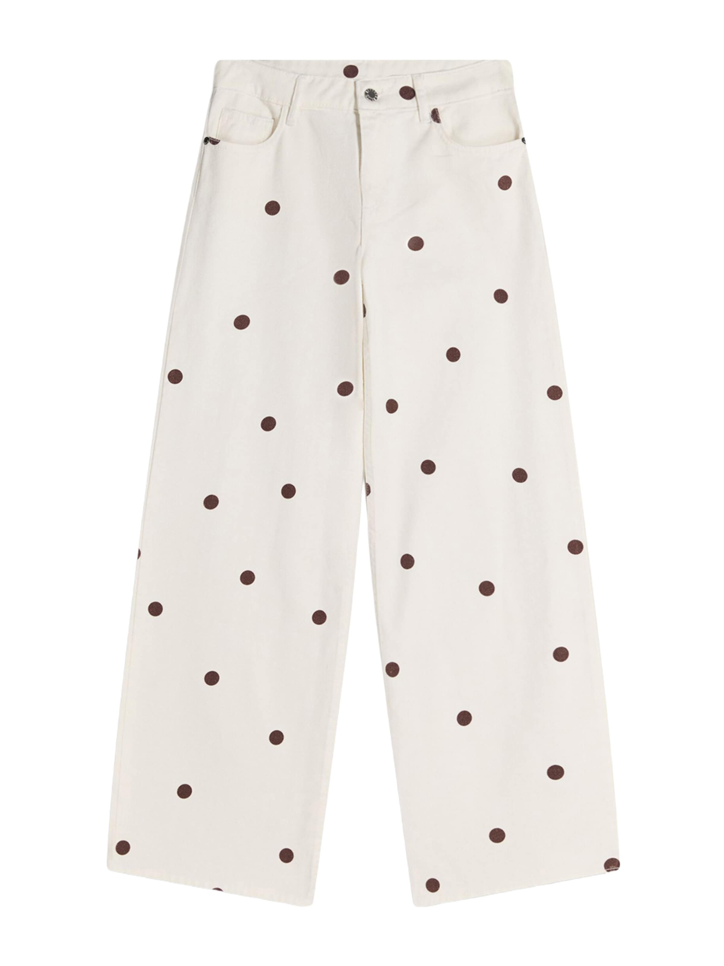 Bershka Wide Leg Jeans i beige: forside