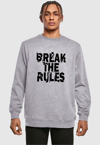 Merchcode Sweatshirt 'Break The Rules 2' in Grau: predná strana