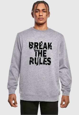 Merchcode Sweatshirt 'Break The Rules 2' in Grey: front