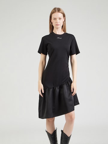 Karl Lagerfeld Jurk in Zwart: voorkant