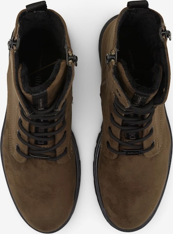 TOM TAILOR DENIM Lace-Up Ankle Boots in Brown