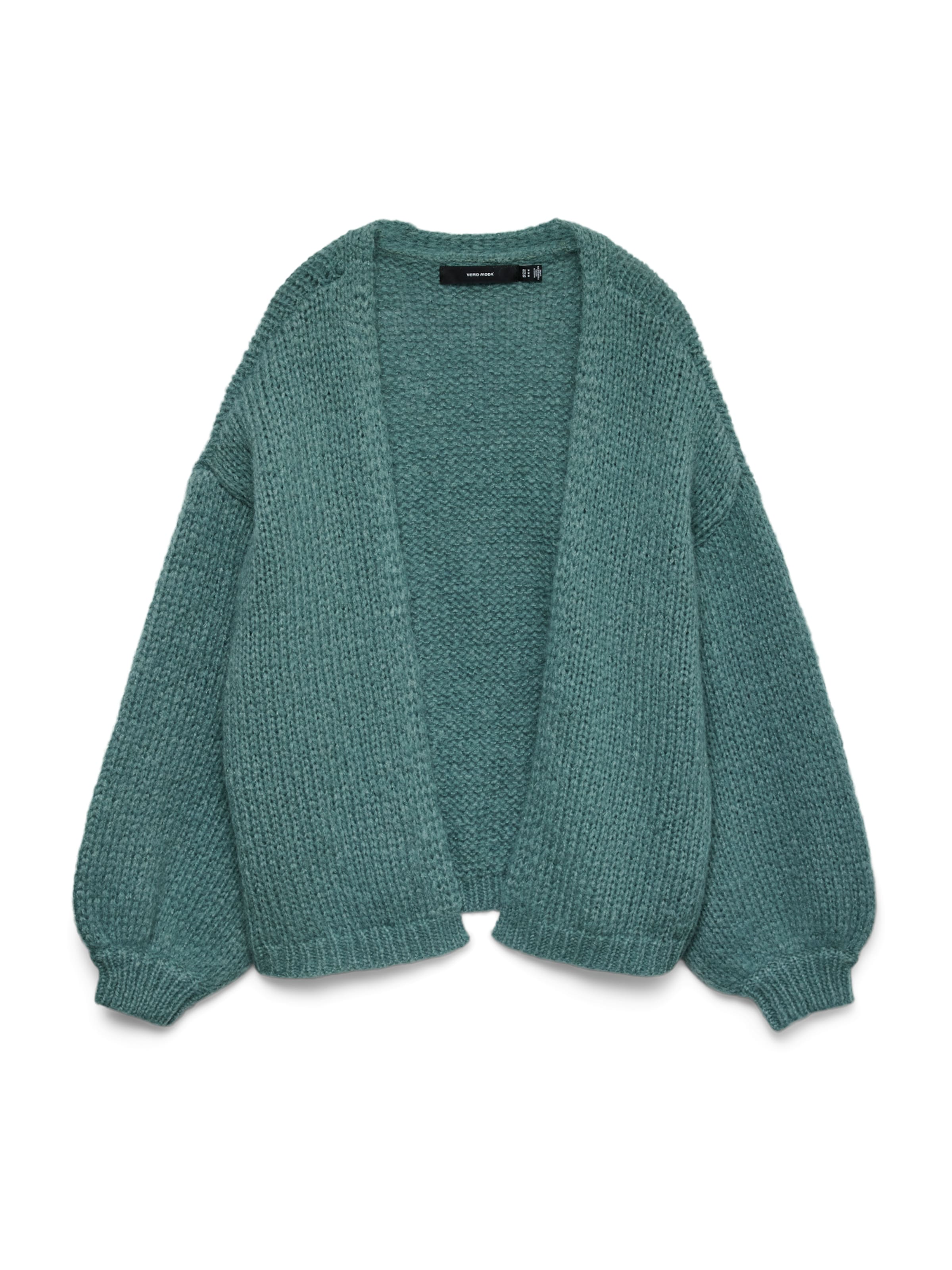 VERO MODA Knit Cardigan 'VMMAYBE' in Green: front