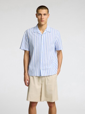 SELECTED Comfort Fit Hemd in Blau: Vorderseite