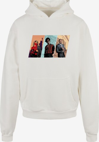 Merchcode Sweatshirt 'Grand Trio' in White: front