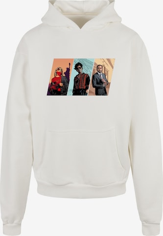Merchcode Sweatshirt 'Grand Trio' in Wit: voorkant