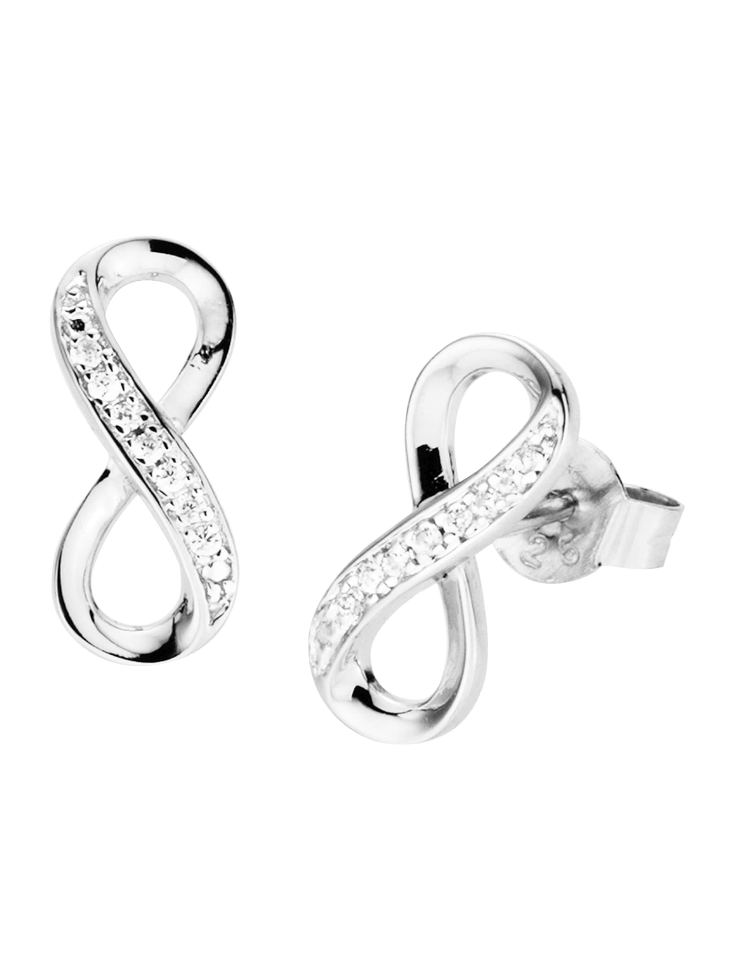 FIRETTI Ohrringe 'Unendlichkeit' in Silber: Vorderseite