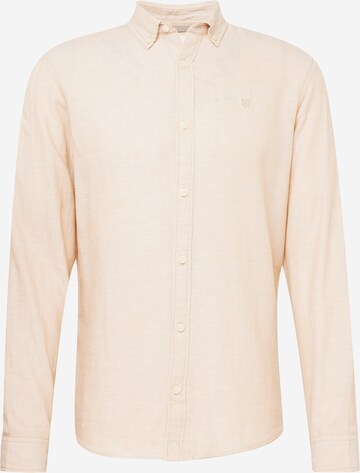 JACK & JONES Button Up Shirt 'MAZE' in Brown: front