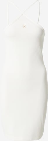 Calvin Klein Jeans - Vestido de verano en blanco: frente