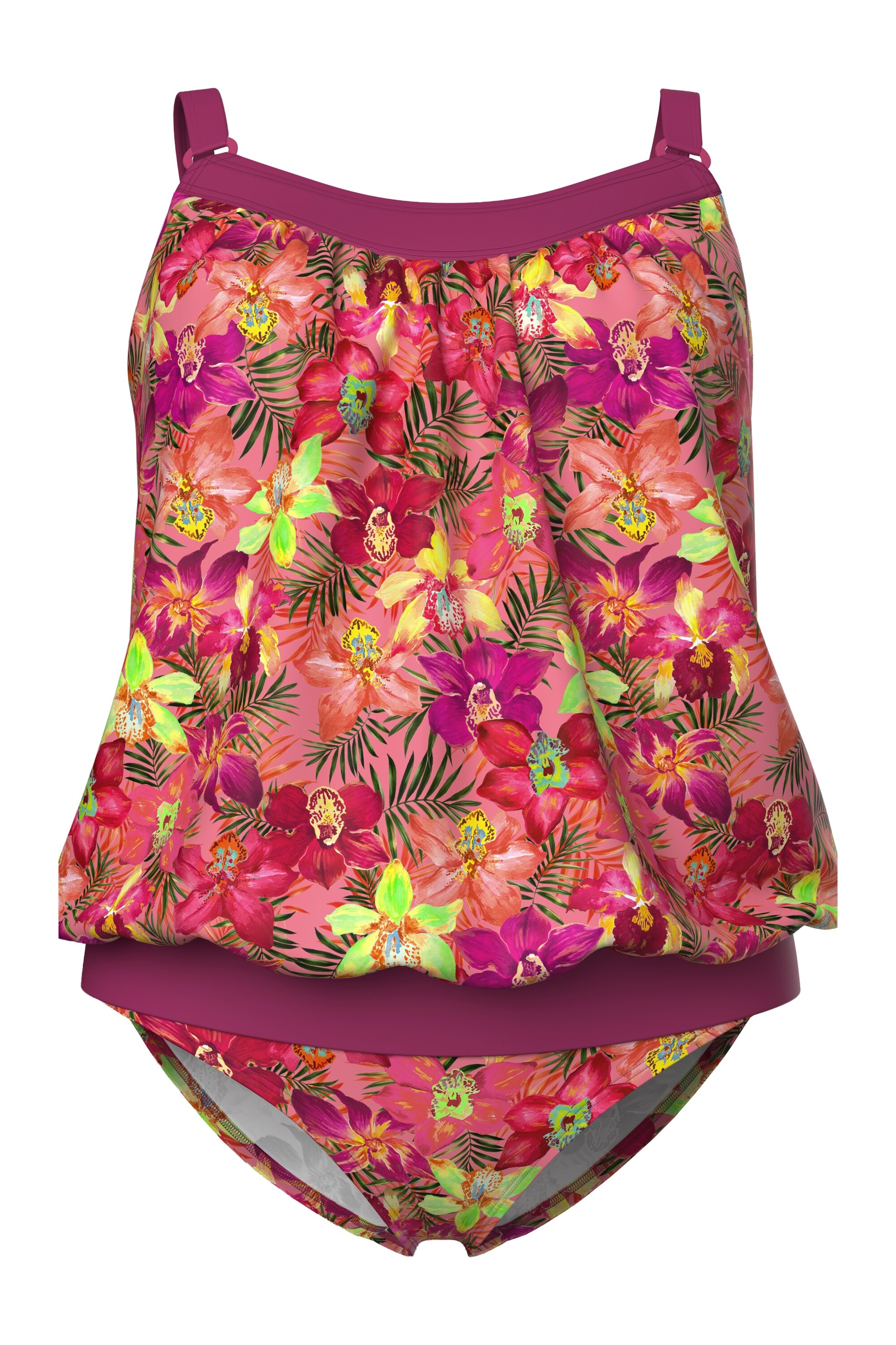 Ulla Popken Bandeau BH in Oranje: voorkant