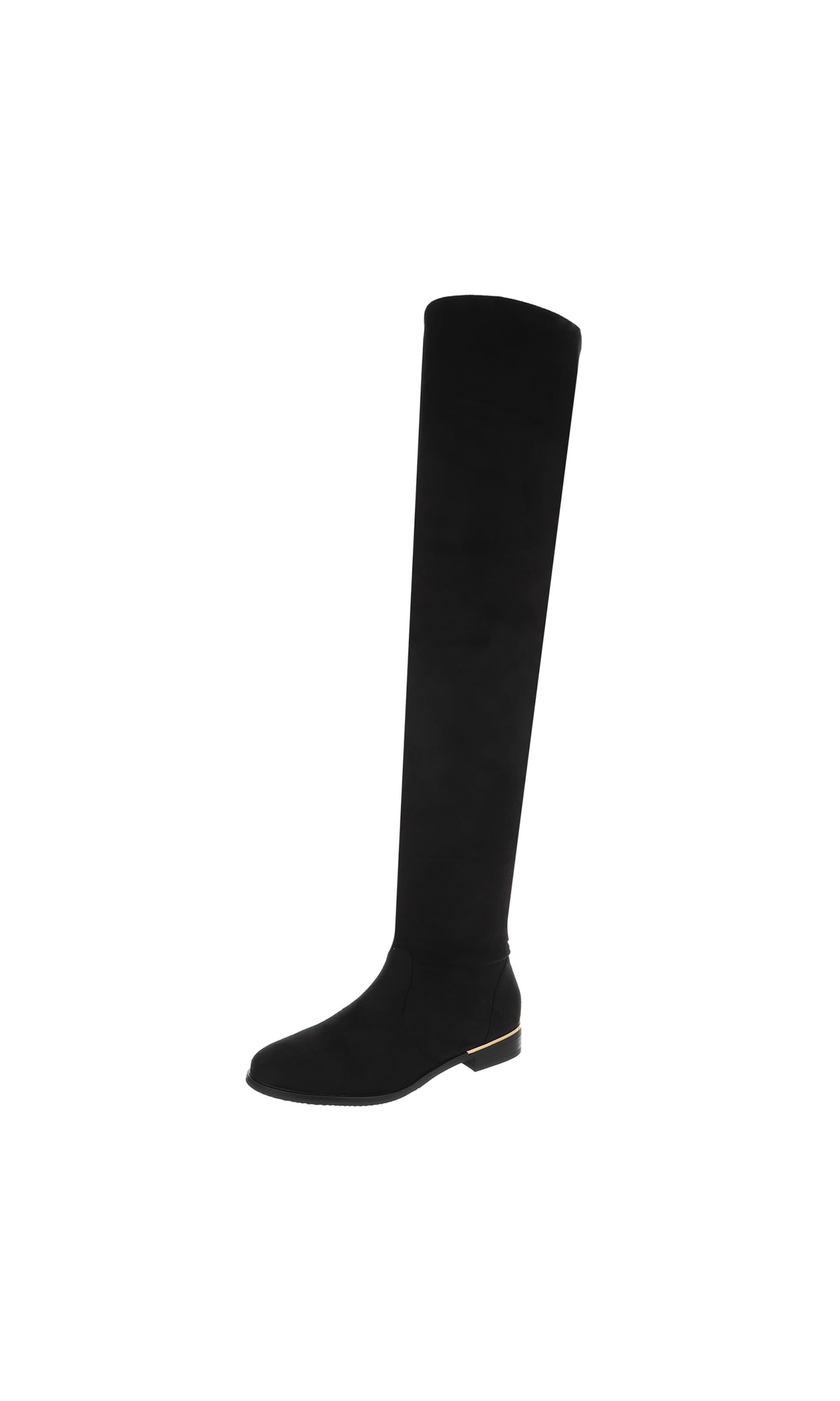 Ital-Design Stiefel ' Flache Stiefel ' in Schwarz: Vorderseite
