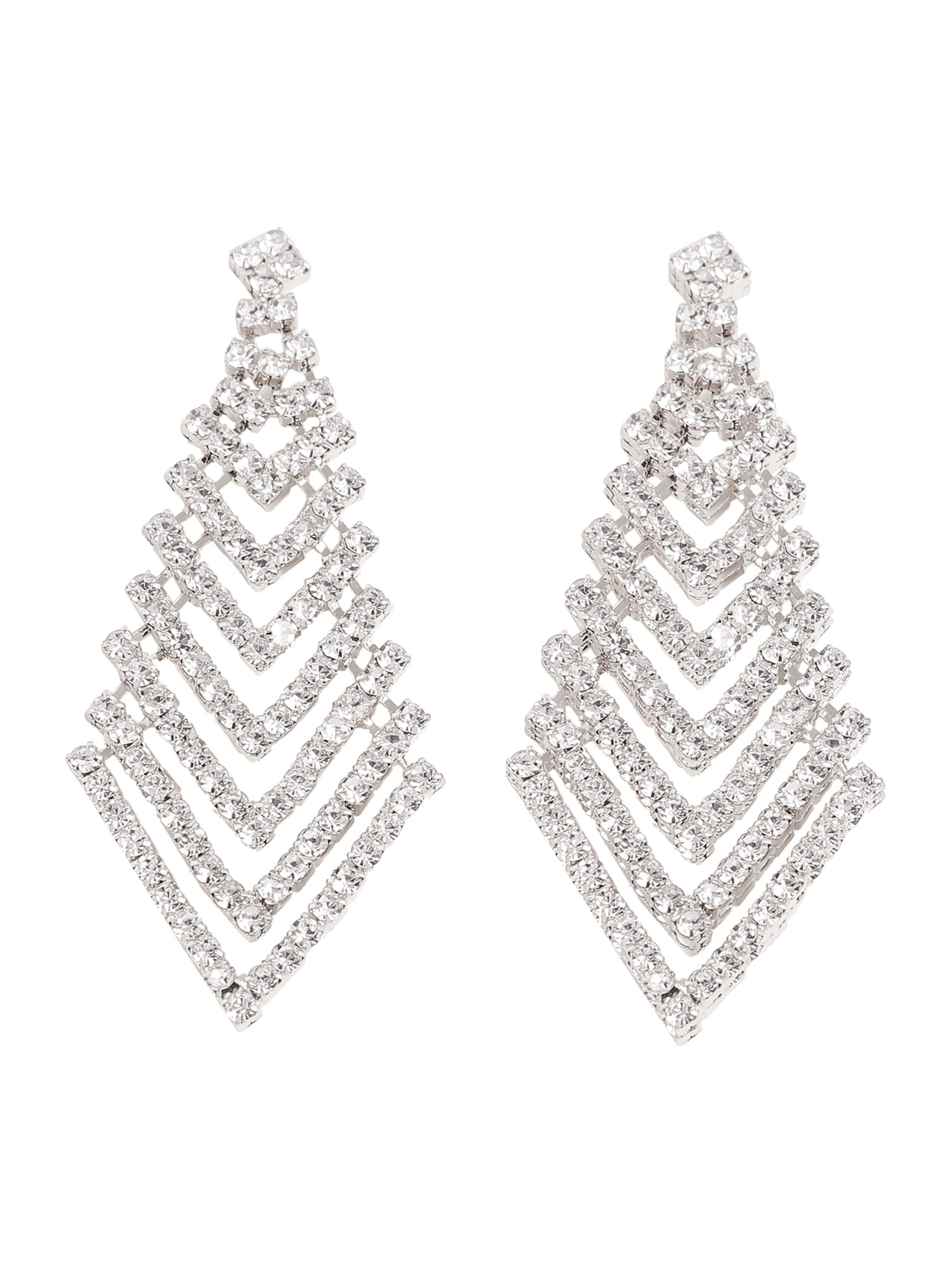 SOHI Uhani 'Sagar' | srebrna barva: sprednja stran