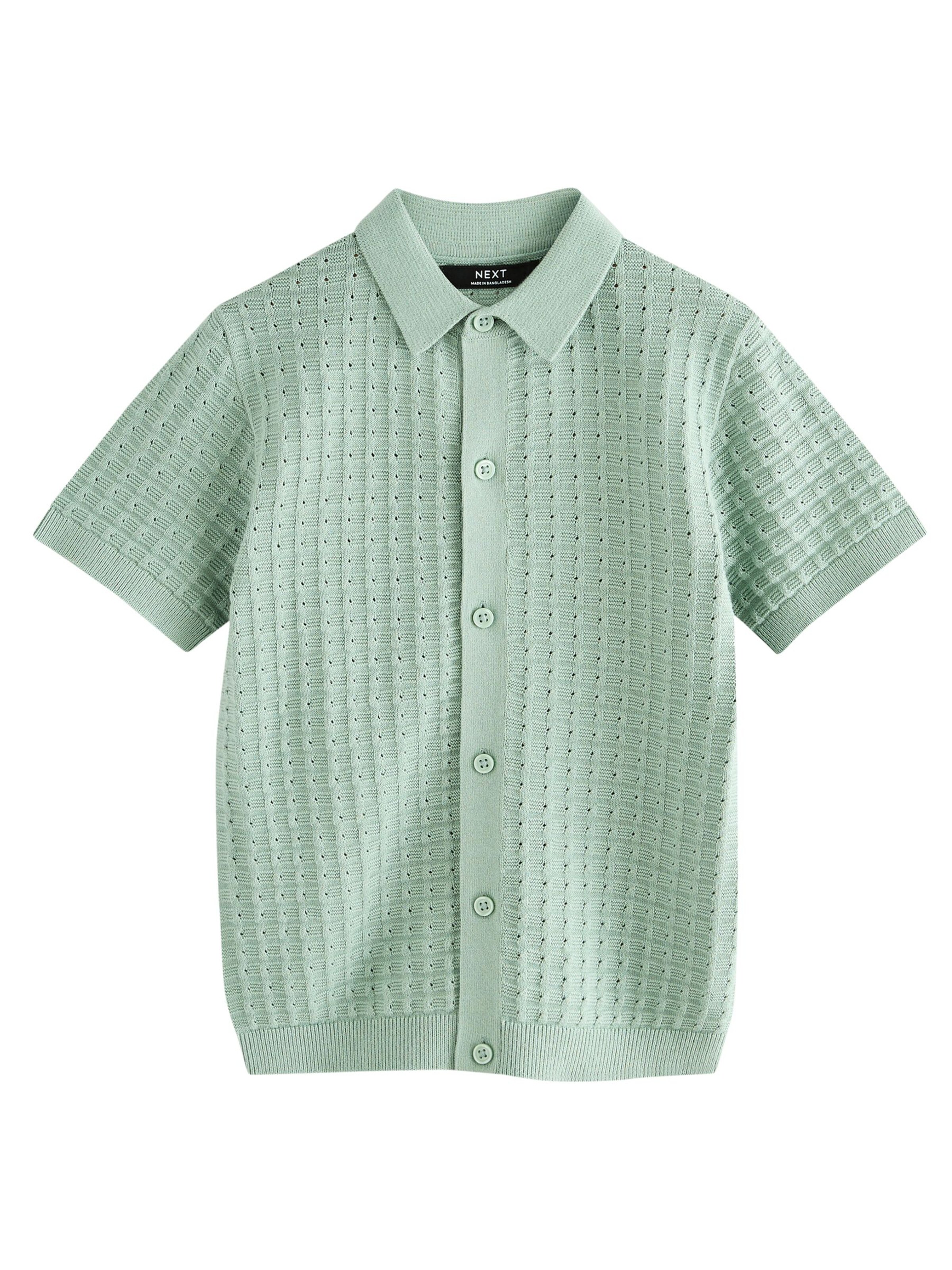 Next Poloshirt in Grün: Vorderseite