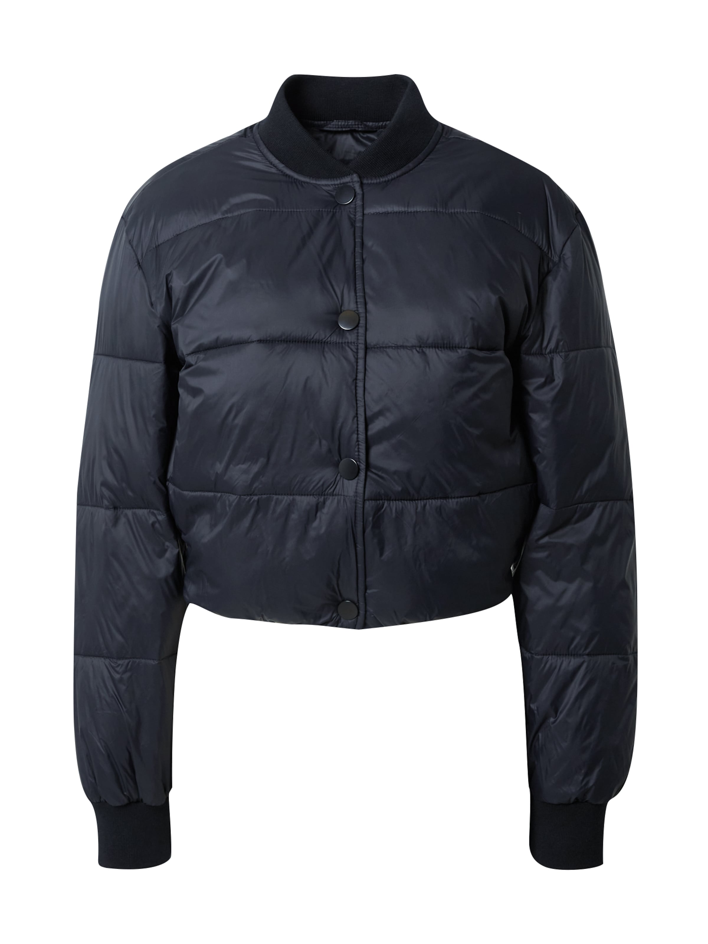 Abercrombie & Fitch Φθινοπωρινό και ανοιξιάτικο μπουφάν σε μαύρο: μπροστά