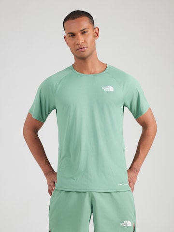 THE NORTH FACE Funkcionalna majica 'SUNRISER' | zelena barva: sprednja stran