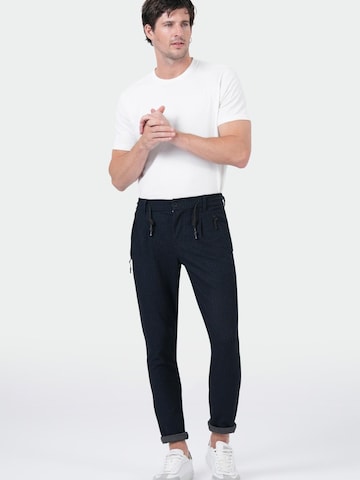 M.O.D MIRACLE OF DENIM Tapered Lærredsbukser i blå: forside