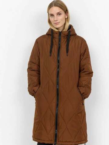 Soyaconcept Between-seasons coat 'Fenya 65' in Brown: front