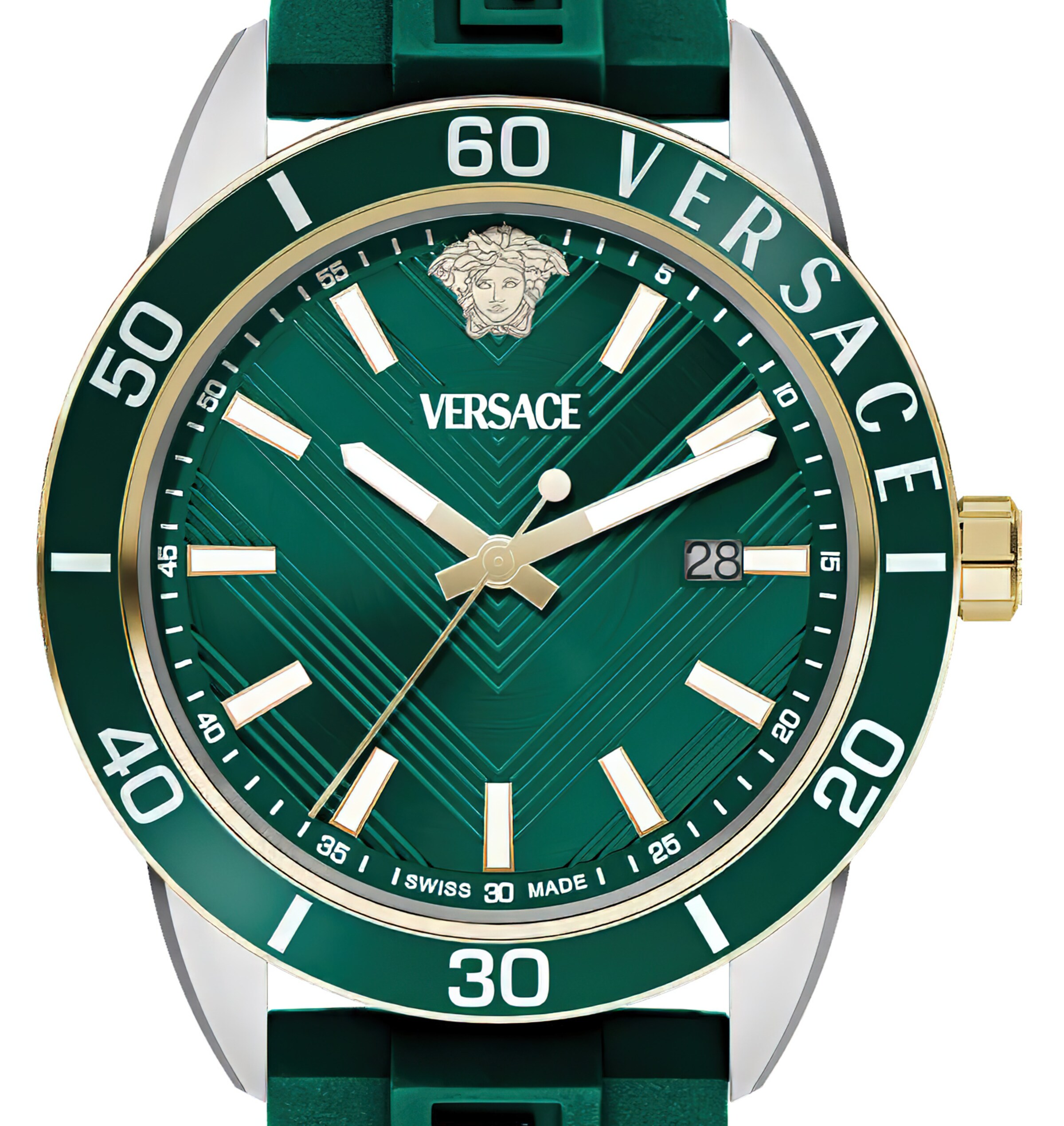 VERSACE Analog watch 'Greca Urban' in Green
