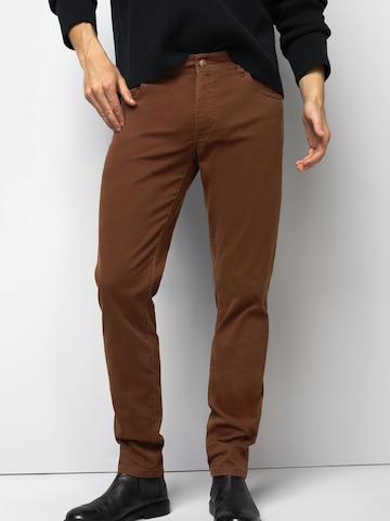 MEYER Regular Chino M5 Five Pocket in Braun: Vorderseite
