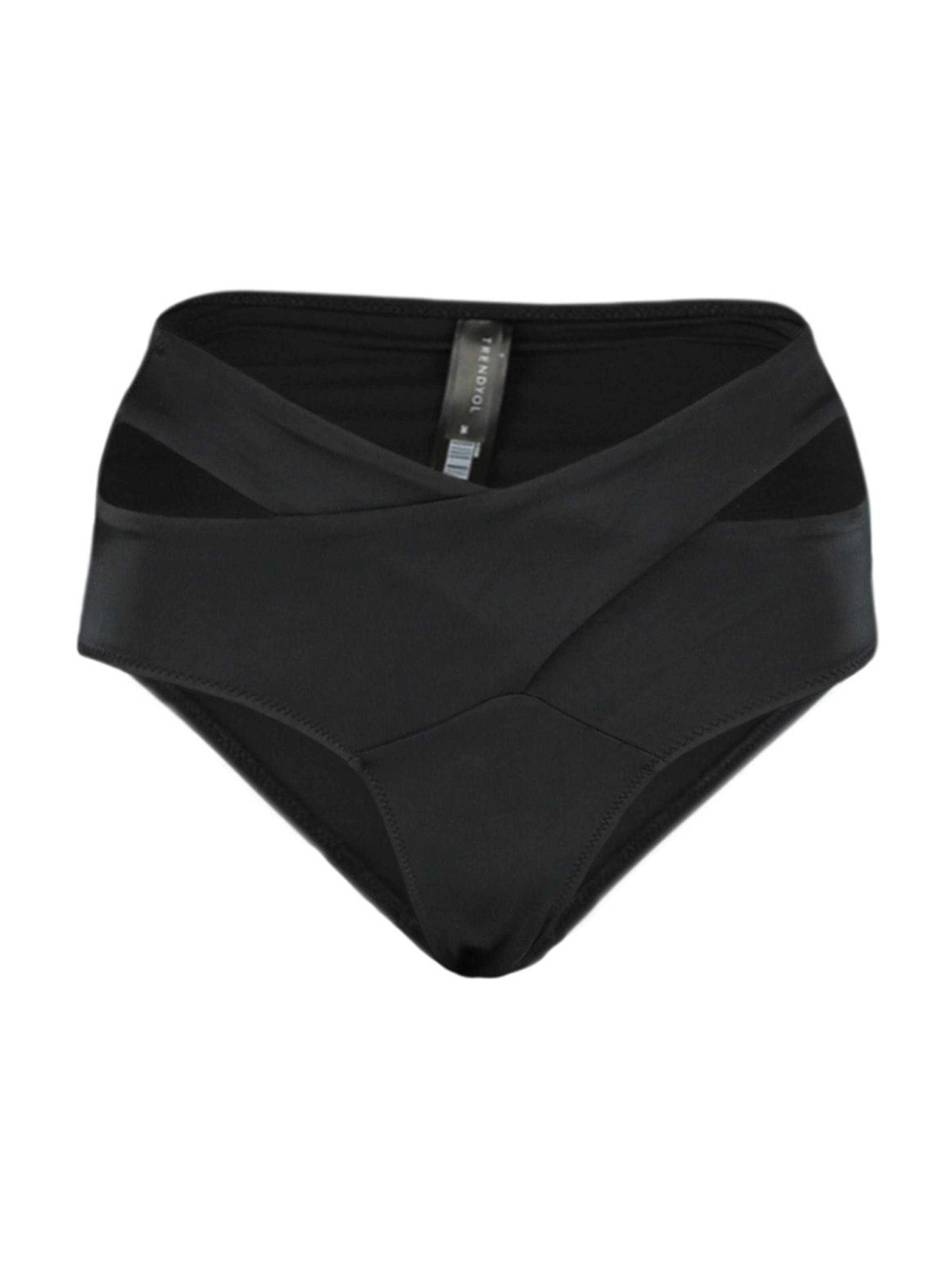 Slip costum de baie de la Trendyol pe negru: față