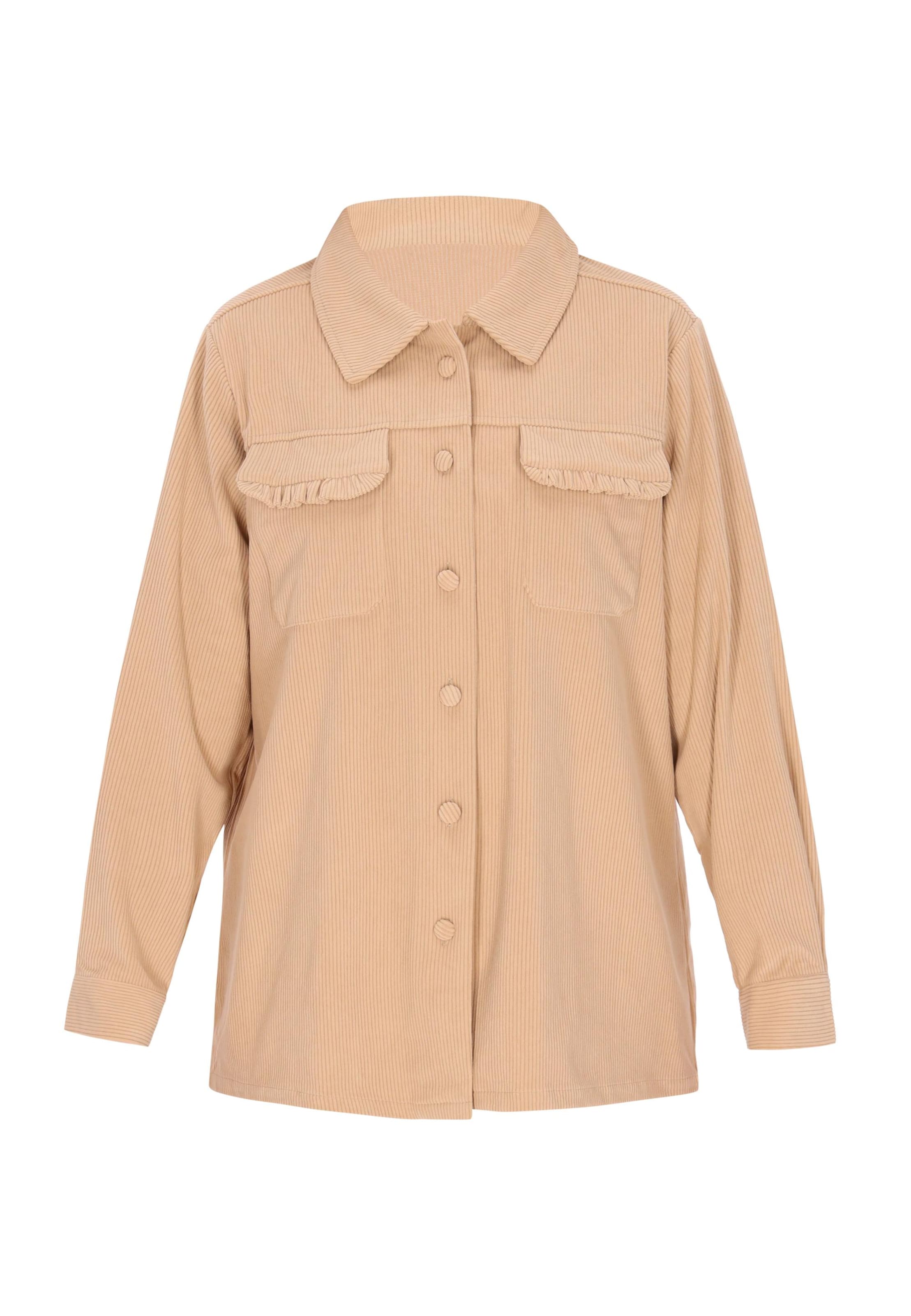 MIMO Tussenjas in Beige: voorkant