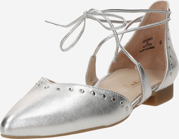 sidabrinė Paul Green Balerinos su dirželiais: priekis