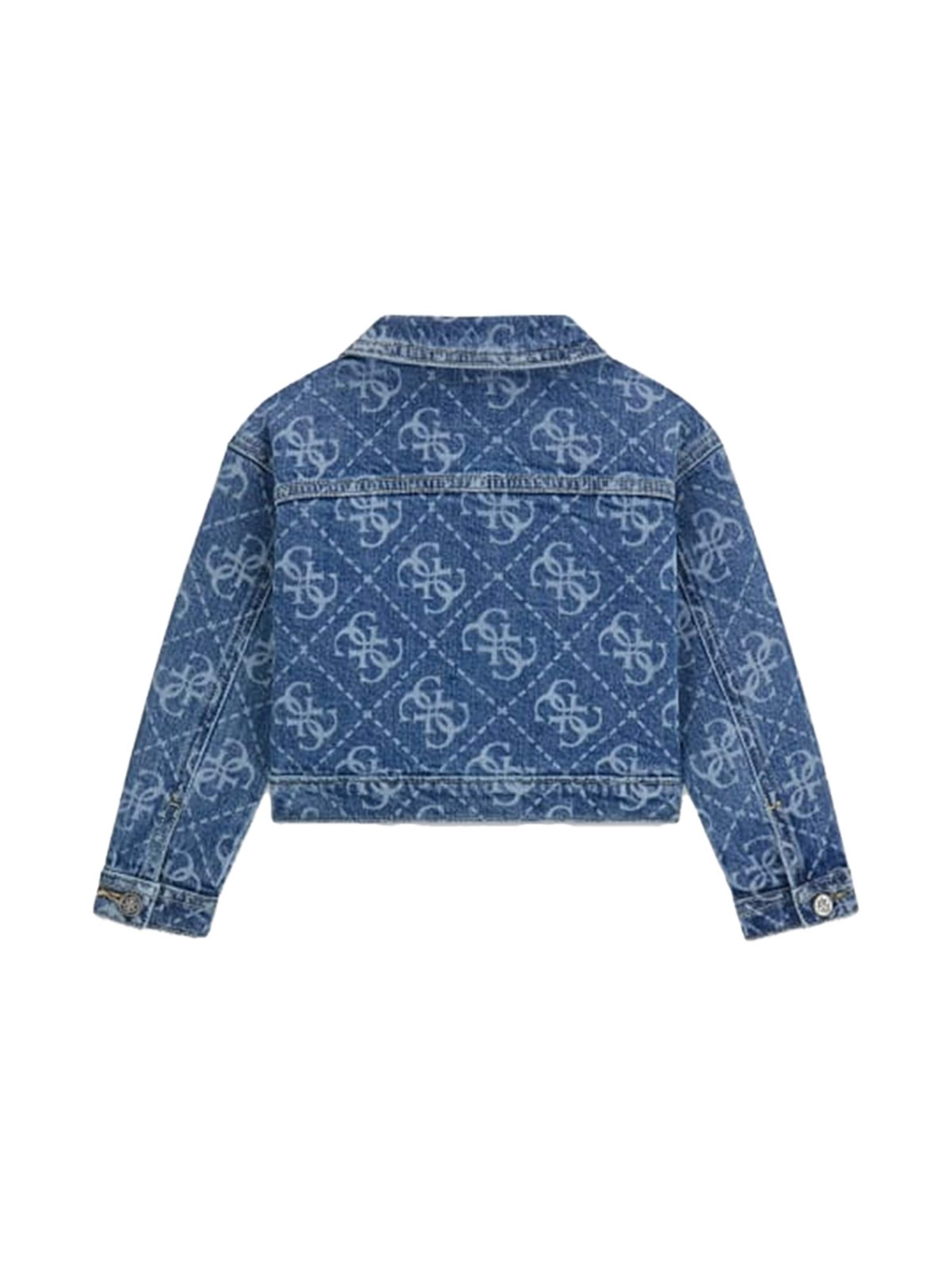 GUESS KIDS Tussenjas 'Giubbino denim blu per bambina' in Blauw