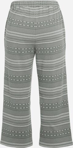 Ulla Popken Wide Leg Hose  (GOTS) in Grau