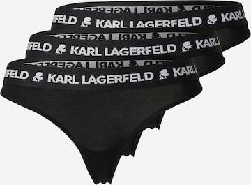 String di Karl Lagerfeld in nero: frontale
