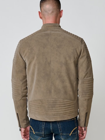 KOROSHI Kunstlederjacke in Braun