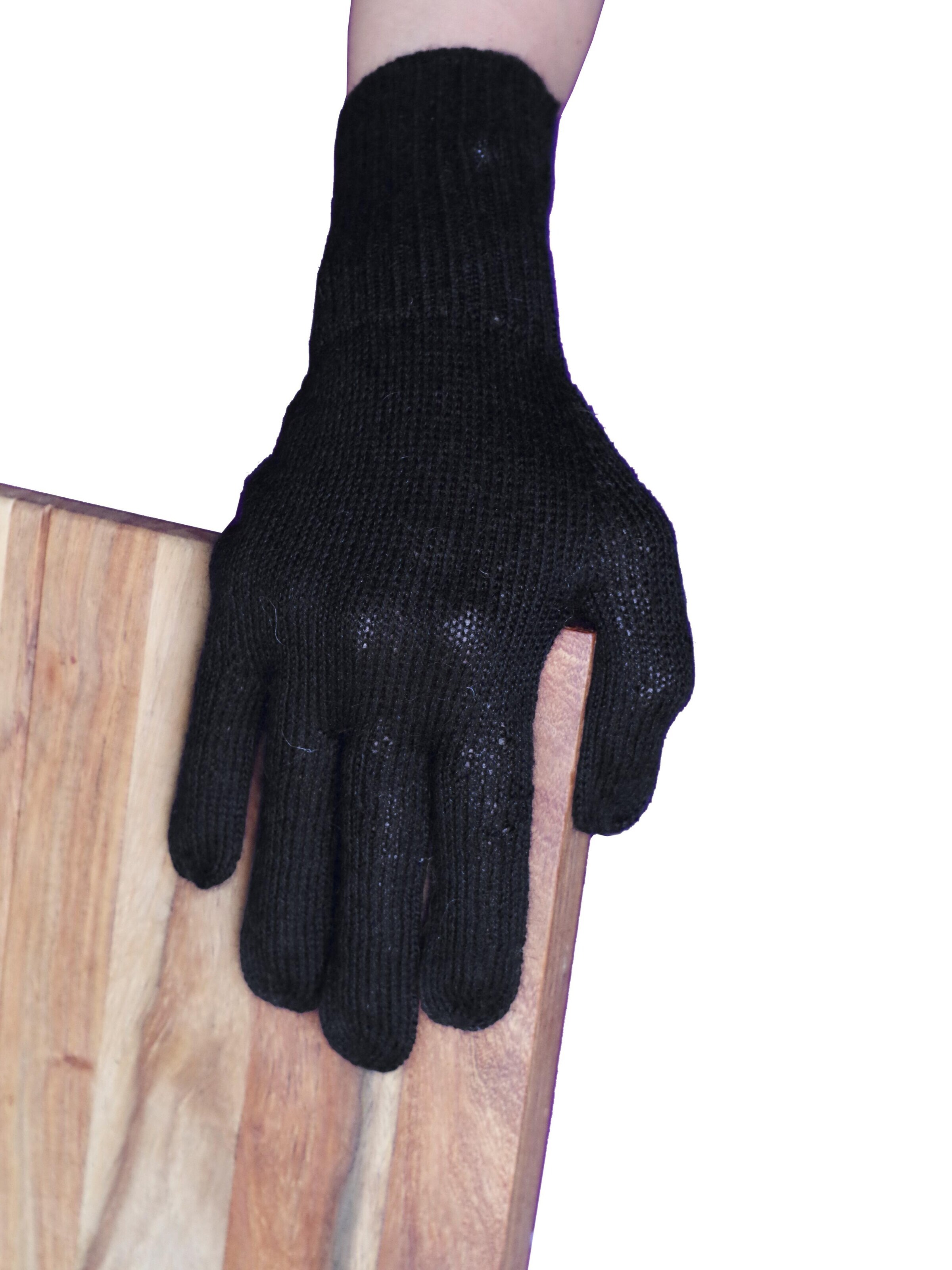 Posh Gear Fingerhandschuhe 'Guantino'‌‌‌ in Schwarz: Vorderseite