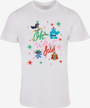 ABSOLUTE CULT Shirt 'Disney 100 - Oh What Fun' in Wit: voorkant