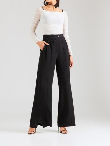 millane Wide leg Broek 'Daniela' in Zwart: voorkant