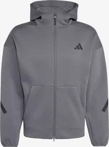 Veste de survêtement 'Z.N.E.' ADIDAS SPORTSWEAR en gris : devant