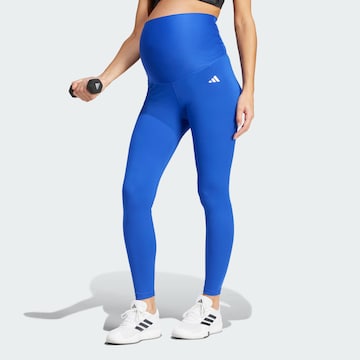 ADIDAS PERFORMANCE Skinny Workout Pants 'Essentials' in Blue