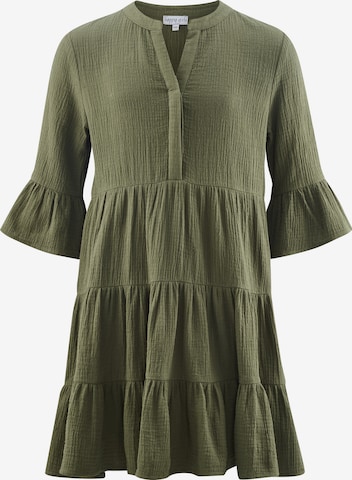 happy girls Dress in Green: front