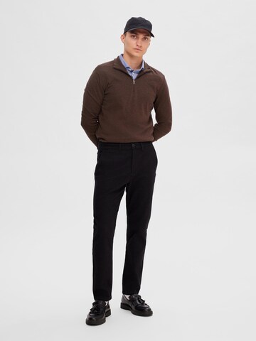 SELECTED HOMME Regular Chino Pants 'Miles' in Black