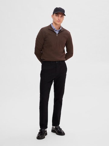 Regular Pantalon chino 'Miles' SELECTED HOMME en noir