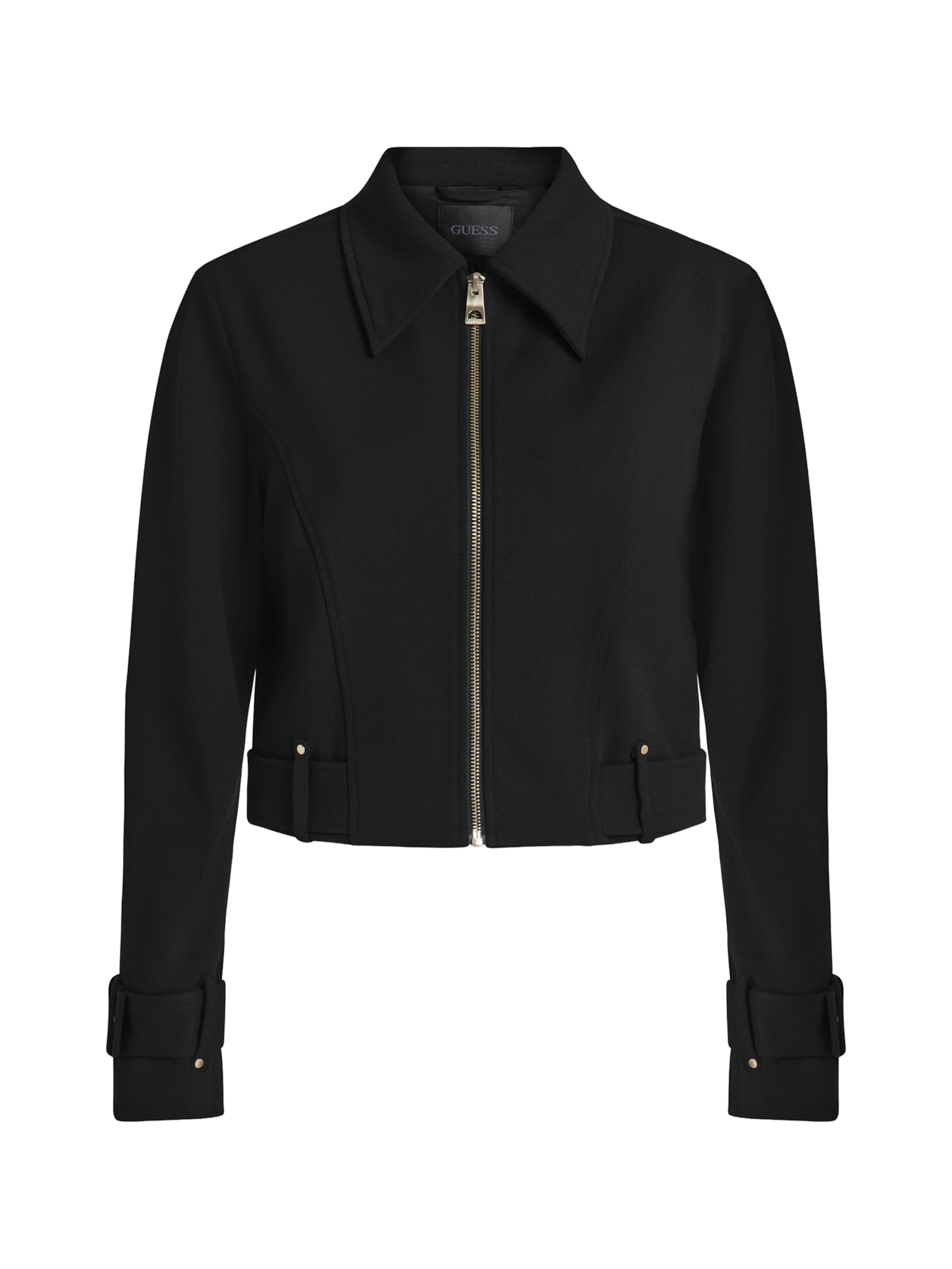 GUESS Преходно яке 'CLAUDIE' в черно: отпред