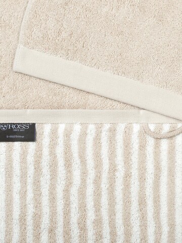 ROSS Towel 'Doubleface Stripes' in Beige