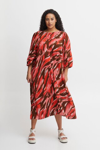Fransa Curve Kleid 'Kaiya' in Pink: Vorderseite