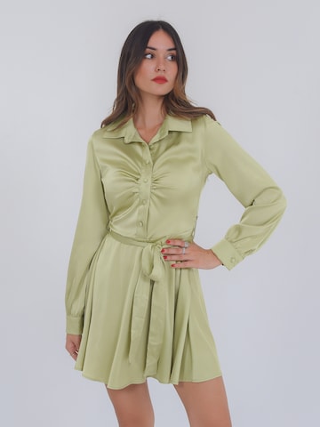 Robe-chemise 'Linnea' FRESHLIONS en vert : devant