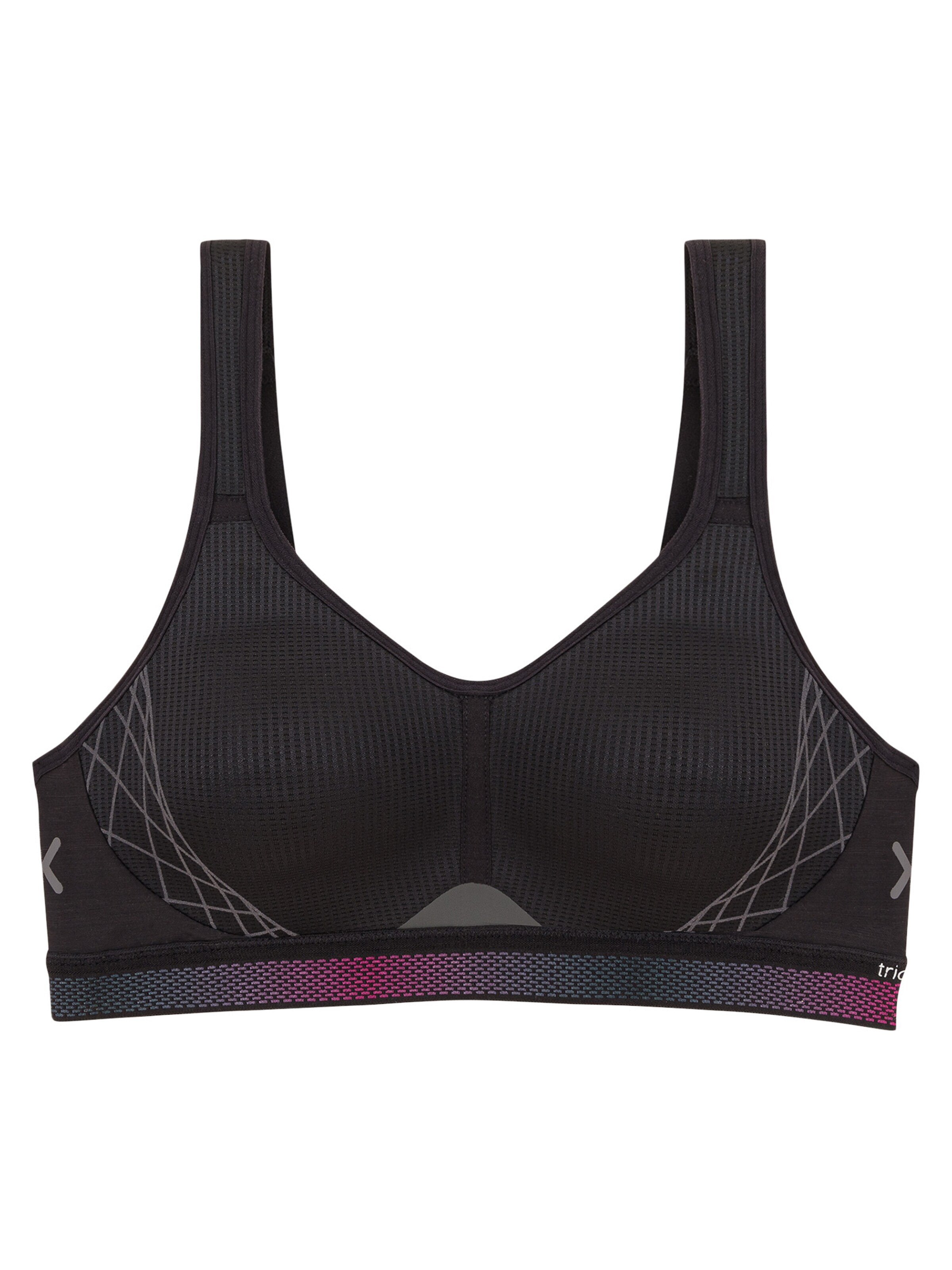 Triumph Triaction Bralette Bra 'Cardio Flow' in Black: front