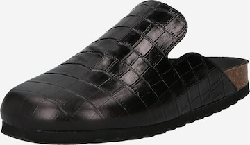 Bianco Mules 'GEM' in Black: front