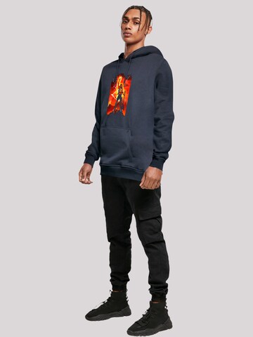 F4NT4STIC Sweatshirt 'Stranger Things Hell Guitar- DTG Netflix TV Series' in Blue