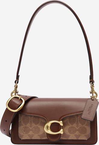 Sac bandoulière 'TABBY SHOULDER BAG 20 IN SIGNATURE CANVAS' COACH en marron : devant