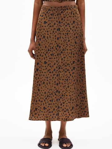 ARMEDANGELS Rok in Bruin: voorkant
