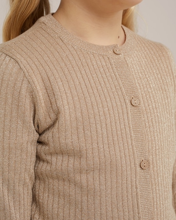 WE Fashion Knit cardigan in Gold