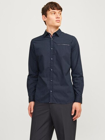 JACK & JONES Slim fit Srajca 'Remy' | modra barva: sprednja stran