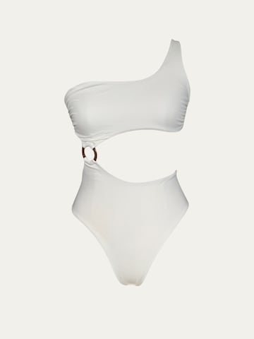 Billie Swim Bandeau Swimsuit 'Biarritz One Piece' in Beige: front