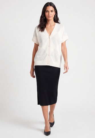 usha BLACK LABEL Gebreid vest in Wit